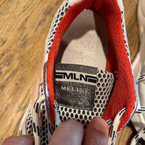 🩷 MÉLINE – White & Pink Chunky Sneakers – Size 37 - Picture 4 of 11
